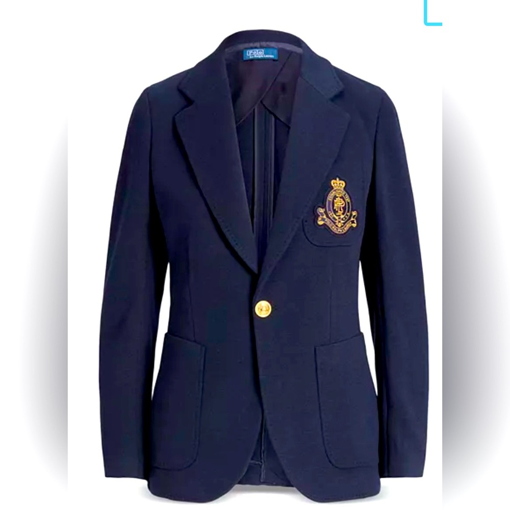 Polo Ralph Lauren Crest Embellished Blazer (size suited to US 6/8)